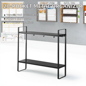 Organizador de Especias Metálico de Doble Nivel, Moderno, Multifuncional, con 20 Bolsillos - Product Image 2