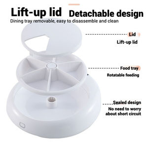 베스트셀러 앱 제어 와이파이 네트워크 자동 지능형 회전식 건습식 겸용 반려동물 자동 급식기 - Product Image 6