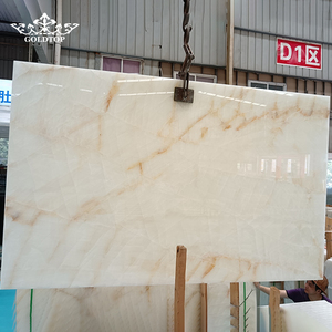GOLDTOP OEM/ODM Modern Polished Onix Onice Backlight <b>White</b> Onyx Marble Slab for Background Wall - Product Image 3