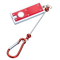 Mini lampe torche LED porte-clés, lampe de poche portable, lumière à clip, mousqueton porte-clés, lampe de travail d'urgence, logo personnalisé