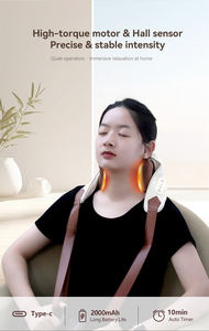 Masseur électrique pour les tissus profonds, pétrissage et tapotement, pour le cou, les épaules et le dos, télécommande sans fil, 3 vitesses, pour la relaxation musculaire et la douleur - Product Image 5