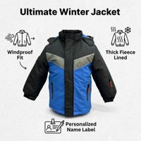 Veste de ski pour enfants, imperméable et respirante, 4-14 ans, combinaison de ski unisexe pour les sports d'hiver