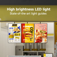 Boîte lumineuse publicitaire LED murale suspendue à livraison rapide personnalisée pour les restaurants, les magasins, les bars, les hôtels, les centres commerciaux, les spas de massage