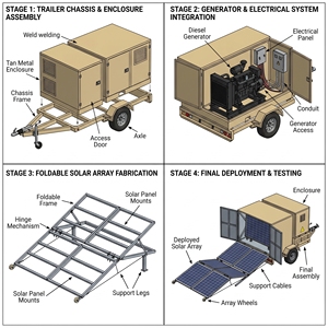 Générateur hybride diesel solaire mobile sur remorque pour chantier de construction, <span class=keywords><strong>solution</strong></span> d'énergie durable hors réseau pour l'alimentation de secours commerciale - Product Image 3