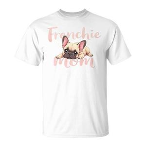 Camiseta Frenchie Mom Dog con diseño de cachorro lindo, color blanco, unisex, talla para adultos - Product Image 1