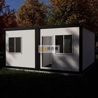 Maison conteneur modulaire préfabriquée détachable, résistante aux tempêtes de sable, en acier industriel, type villa