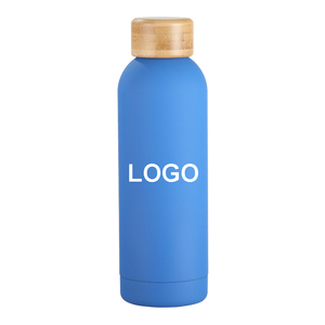 Custom Logo 350ml 500ml 750ml 1000ml Bamboo Lid 304 Stainless Steel Vacuum Flask <b>Hot</b> Thermal Water Bottles for Outdoor - Product Image 1