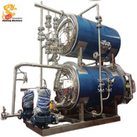 Autoclave pilote à petite échelle Stérilisateur rotatif au lait de soja PLC Pasteurisateur au bain-marie Thon Poisson Conserves Autoclave à cornue