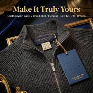 <strong>Men's</strong> Zip up Cardigan <strong>Sweaters</strong> Heavy Weight Old Money Style Mock <strong>Neck</strong> Casual <strong>Turtle</strong> <strong>Neck</strong> <strong>Sweaters</strong> Knitted Essentials Knitwear - Product Image 2