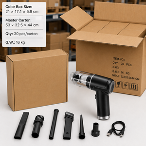 Portable Cordless <b>Car</b> Vacuum Cleaner 4000Pa Handheld Mini Air Duster <b>Blower</b> Inflator Rechargeable with 7Pcs Accessories OEM ODM - Product Image 6