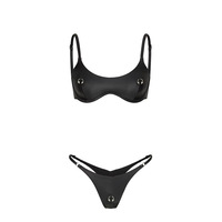 Maillots de bain une pièce pour femmes, ensemble bikini, maillots de bain d'été tendance, taille haute, push-up, pour vacances à la plage, logo personnalisé, monokini