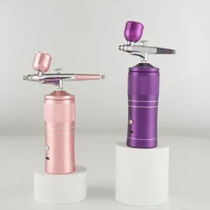Kit de Compresor de Aerógrafo Recargable, Pistola Pulverizadora de Aire, Máquina de Hidratación Profunda con Agua y Oxígeno para Arte de Uñas, Tatuajes, Maquillaje y Decoración de Pasteles - Product Image 6