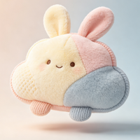 Coussin décoratif en peluche en forme de pieuvre, épais et rayé, moelleux et doux, pouf de sol pour chaise confortable
