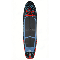 Planche de paddle gonflable SEAPLUS robuste en EVA/PVC avec système à 3 ailerons, design portable et sac de transport