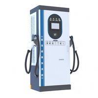 Estación de Carga Rápida para Vehículos Eléctricos de 80kW CC, Montada en el Suelo, CCS1 CCS2 GB/T CHAdeMO OCPP Nivel 3, Comercial, 380V