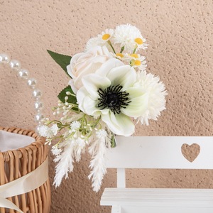 Fleurs artificielles Sakura Garden, bouquet de camélias, décoration de mariage et de maison CF01215 - Product Image 1