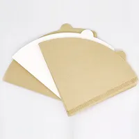 Filtre à café en papier en forme de V en pâte de bois écologique jetable pour machine à café filtre, fourniture OEM