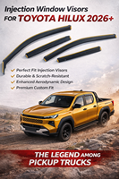 Déflecteurs de fenêtre latérale pare-pluie pour Toyota LC200 2008-2019 accessoires auto