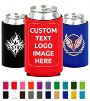 Manchon isotherme en néoprène personnalisé avec logo par sublimation pour canettes, vente en gros, pour cadeaux promotionnels et image de marque d'entreprise