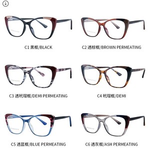 TR90 แคทอายกรอบแว่นตา 52-18-142 ป้องกันแสงสีฟ้าผู้หญิงกรอบเต็มแว่นตาอะซิเตทสำหรับใช้กับคอมพิวเตอร์ - Product Image 2