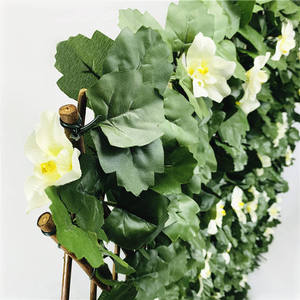 Clôture extensible en saule tressé avec feuilles artificielles, barrière d'intimité pour jardin extérieur - Product Image 4