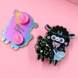 Nette Anime Alpakas Cartoon Tier Pins Abzeichen Schaf Revers Broschen <span class=keywords><strong>Pin</strong></span> Kleidung Hut Tasche Abzeichen Schmuck Geschenk für Kinder Freunde - Product Image 6
