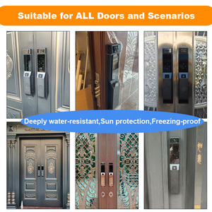 قفل باب ذكي مقاوم للماء مع شاشة ذكية تعمل بالذكاء الاصطناعي وتقنية التعرف على الوجه من تويا، قفل رقمي آمن ببصمة الكف - Product Image 3