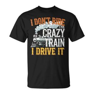 No me pongo en el vagón loco, lo conduzco yo mismo, camiseta con diseño de tren ferroviario - Product Image 1