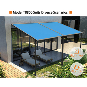 Pergola de terrasse rétractable motorisée de style moderne avec toit électrique en PVC et structure en alliage d'aluminium, auvent rétractable - Product Image 5