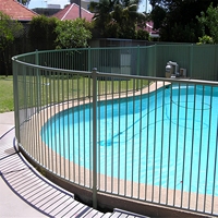 Clôture de piscine en aluminium à double revêtement pour l'intimité, installation rapide, 6 pieds, résistante à l'eau salée, pour piscines extérieures côtières et résidentielles