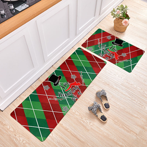 Tappeto da Cucina in Velluto Cristallo con Motivo Natalizio a Renna e Stelle, Antiscivolo con Rivestimento in PVC, per Uso Transfrontaliero - Product Image 6