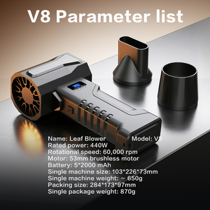 Soplador Turbo Inalámbrico de Alta Velocidad 300000 RPM, Ventilador Eléctrico Portátil de Aire Comprimido para Detallado de Autos y Barbacoas - Product Image 5
