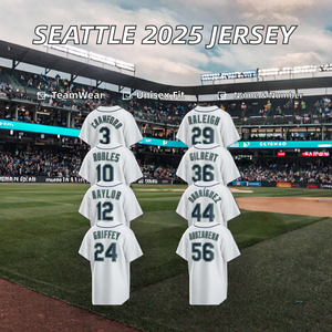 Maillots de baseball personnalisés pour hommes et femmes, maillot de Seattle, brodés, grande taille, manches courtes, uniformes pour jeunes, vêtements de sport - Product Image 2