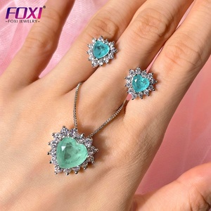 Colgantes coloridos de estilo brasileño, joyería de vidrio chapado en oro de <span class=keywords><strong>18</strong></span> <span class=keywords><strong>K</strong></span>, colgante de corazón, collar - Product Image 5