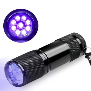 Portable Mini UV Flashlight 395nm 9 LED Blacklight <strong>Bulb</strong> <strong>Torch</strong> for Pet Urine Detection Dog/Cat Resin Curing Bed Bug Removal - Product Image 1