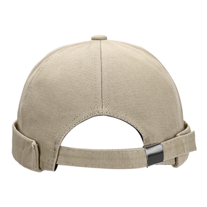 Casquettes de sport en coton unies sans bord pour couples, style hip-hop, type melon ou docker, vente en gros - Product Image 3