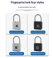 Cadenas à empreinte digitale étanche sans clé avec chargement USB-C en alliage de zinc IP54, résistant à la poussière, pour sac à dos et porte d'entrepôt