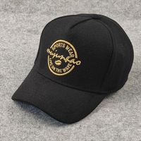 Direct usine sur mesure 5 panneaux casquette de Baseball Melton chapeau 3D bouffée broderie Logo Vintage coton bandeau hiver Sport chapeau
