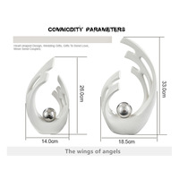Nouveau Style Style nordique décor en céramique maison or argent boule porcelaine ornements armoires Art moderne Statue en céramique