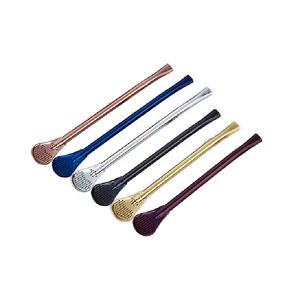 Accesorios para Bar, Bombilla para <span class=keywords><strong>Mate</strong></span> de Acero Inoxidable 304 de Grado Alimenticio, Filtro y Cuchara con Acabado Espejo, Pajitas para Beber - Product Image 5