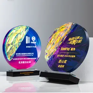 New Fashion Symphony Style Crystal Awards for Running Event with Diamond Art-Themed Sports Souvenir Trophy Gift Box Packaging
