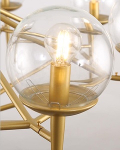 Moderna uplight luce del pendente in oro agnes di vetro di rame lampadario a soffitto - Product Image 6