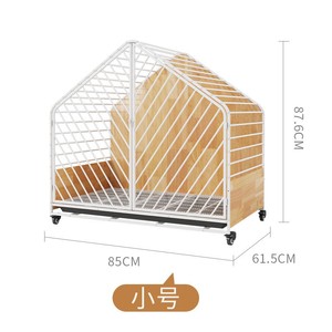 Cage à chien en bois massif de luxe moderne et simple avec boîte de toilette séparée, emballage pour chiens de petite/moyenne/grande taille - Product Image 6