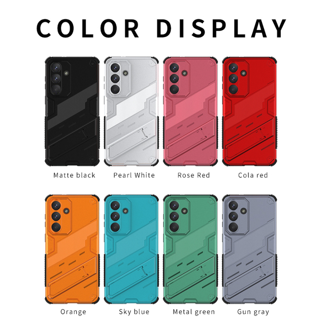 Punk Armor Phone Case for Samsung Galaxy S26 Ultra 4 Corner Airbag Shockproof Wireless Charging Built in Stand Protective Cover