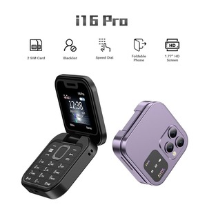 Teléfono Móvil Plegable 2026 I16Pro 4G Mini, Marcación Rápida, Lista Negra, Linterna, Grabación <span class=keywords><strong>de</strong></span> Llamadas, Doble SIM, Voz Mágica - Product Image 2