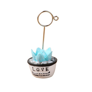 Support décoratif de bureau DIY en résine, mignon <span class=keywords><strong>et</strong></span> petit, en forme de succulente, pour messages/photos/cartes de visite, pour Pâques, mariage, maison - Product Image 5