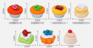 3D เค้กมัทฉะทรงเสน่ห์อาหารเรซินโรสตรอเบอรี่บลูเบอร์รี่ช็อคโกแลตทรงโดนัทดีไซน์แบบผสมสี - Product Image 2