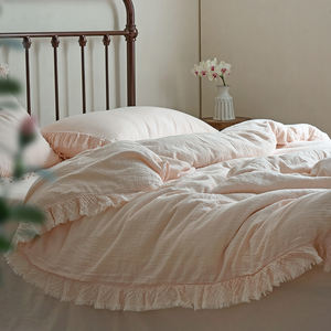 <span class=keywords><strong>ชุด</strong></span><span class=keywords><strong>ผ้าปูที่นอน</strong></span>4ชิ้นสำหรับโรงแรมทำจากผ้าฝ้ายแท้คุณภาพสูงผ้าปูเตียงแท้มีระบายทรงใบบัวผลิตจากจีน - Product Image 4