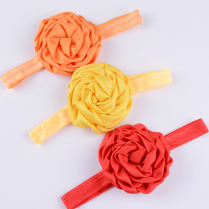 Handmade Chiffon Peony Flower <strong>Hair</strong> Band for Kids 1.5cm Elastic <strong>Hair</strong> Accessory for Children Headwear Made of <strong>Cloth</strong> - Product Image 4