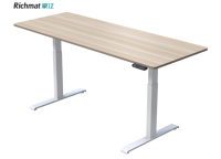 Table à pied réglable en hauteur, meuble avec télécommande électrique, stable au bureau